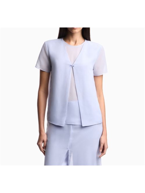 Blusa effetto 2 pezzi in tecno georgette Emporio Armani | EW003333 AF10209.U9341